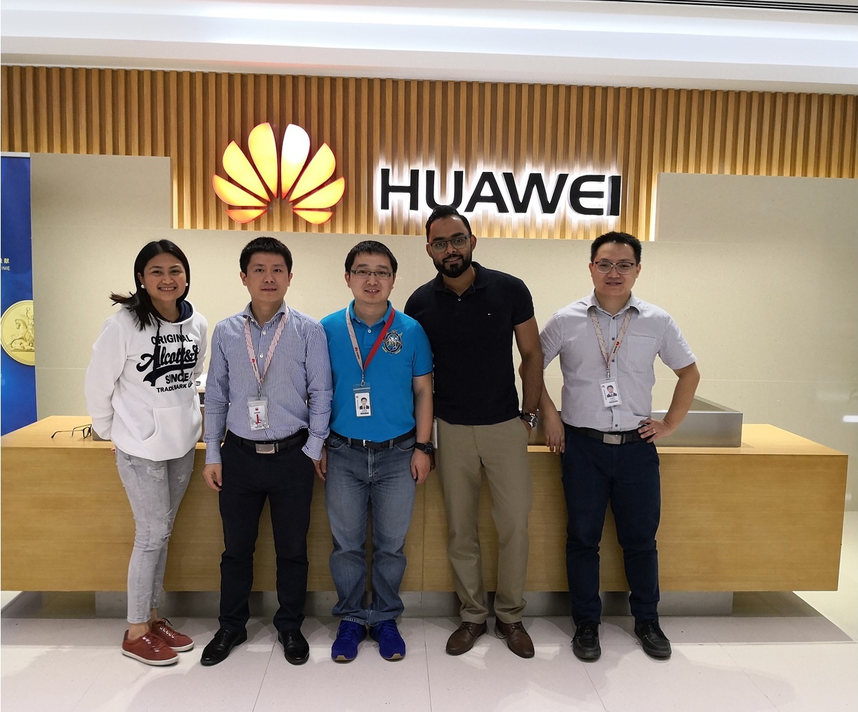 The Huawei reception desk — where access had to be earned one relationship at a time